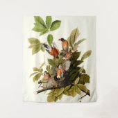 Audubon American Robin Wildlife Bird Illustration Wandteppich (Vorderseite)