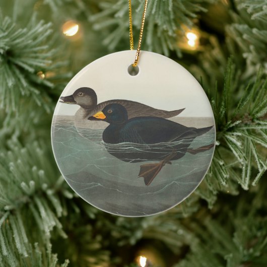 Audubon American Scoter Duck Classic Keramik Ornament (Baum)