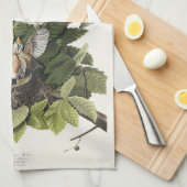 Audubon American Spring Robin Bird Illustration Geschirrtuch (Viertel Falte)
