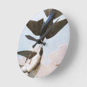 Audubon: Bäume schlucken Runde Wanduhr (Winkel)