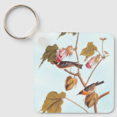 Audubon Bay Breasted Warbler Bird auf Baumwolle-Pf Schlüsselanhänger (Vorderseite)