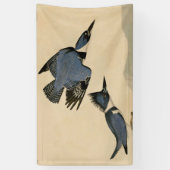 Audubon Belted Kingfisher Wildlife Bird Banner (Vertikal)
