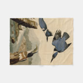 Audubon Belted Kingfisher Wildlife Bird Fleecedecke (Vorderseite (Horizontal))