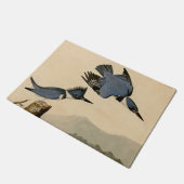 Audubon Belted Kingfisher Wildlife Bird Fußmatte (Schrägansicht)