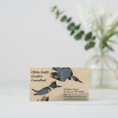 Audubon Belted Kingfisher Wildlife Bird Visitenkarte (Stehend Vorderseite)