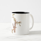 Audubon Bewick's Wren Solitary Song Bird am Zweig Zweifarbige Tasse (VorderseiteRechts)