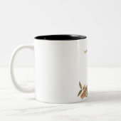 Audubon Bewick's Wren Solitary Song Bird am Zweig Zweifarbige Tasse (Links)