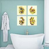 Audubon Bird Gallery Set von 4 Leinwanddruck