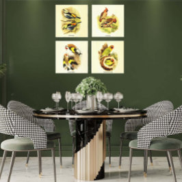 Audubon Bird Gallery Set von 4 Leinwanddruck