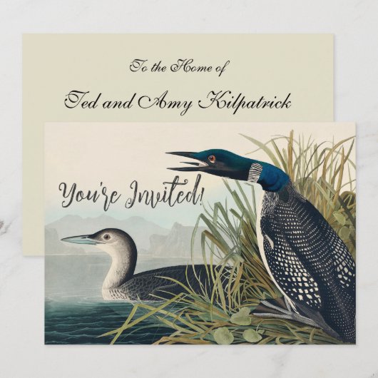Audubon Bird Loon Diver Classic Einladung (Vorne/Hinten)