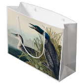 Audubon Bird Loon Diver Classic Große Geschenktüte (Rückseite Schrägansicht)