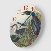 Audubon Bird Loon Diver Classic Große Wanduhr (Winkel)