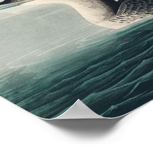 Audubon Bird Loon Diver Classic Poster (Ecke)