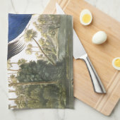 Audubon blaues Reiher-Vogel-Tier-Geschirrtuch Geschirrtuch (Viertel Falte)