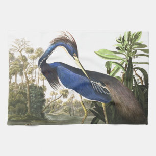 Audubon blaues Reiher-Vogel-Tier-Geschirrtuch Geschirrtuch