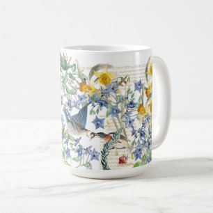 Audubon Blaumeisen-Vögel Narzissen-Blumen-Tasse Kaffeetasse