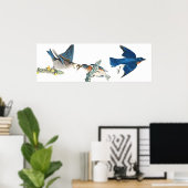 Audubon Bluebird Birds Animal Wildlife Poster (Heimbüro)