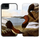 Audubon: Canvasback Incipio iPhone Geldbeutel-Hülle (Folio Geöffnet)