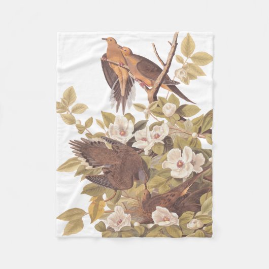 Audubon Carolina Turtle Dove Fleece Blanket (Vorderseite)