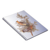 Audubon Cedar Waxwing Bird auf Evergreen Junior Notizblock (Rechte Seite)