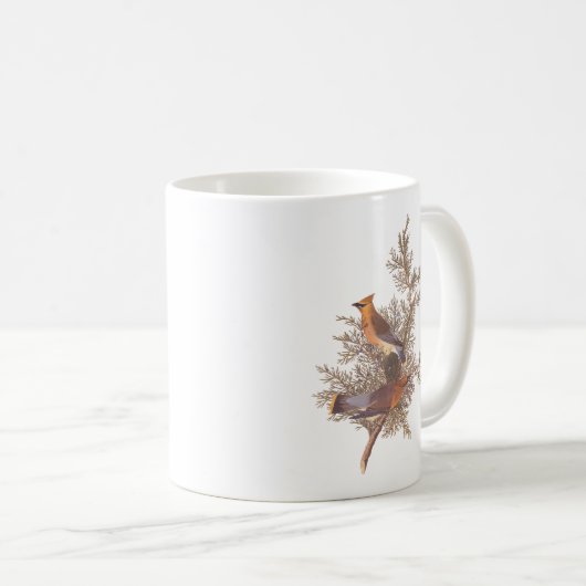 Audubon Cedar Waxwing Bird Kaffeetasse (VorderseiteRechts)