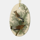 Audubon Cedar Waxwing Bird Keramik Ornament (Links)