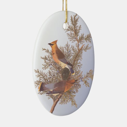 Audubon Cedar Waxwing Bird Keramikornament (Rechts)
