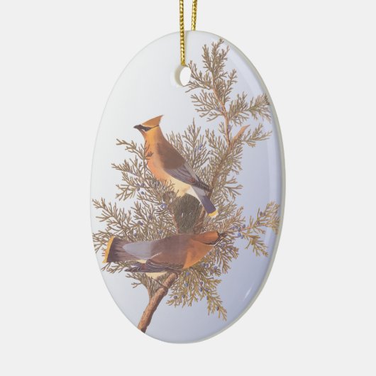 Audubon Cedar Waxwing Bird Keramikornament (Links)