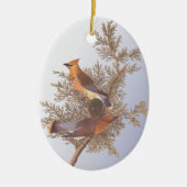 Audubon Cedar Waxwing Bird Keramikornament (Vorne)
