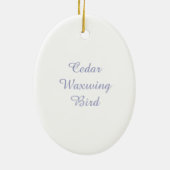 Audubon Cedar Waxwing Bird Keramikornament (Hinten)