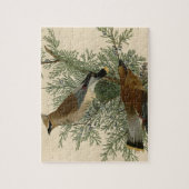 Audubon Cedar Waxwing Bird Puzzle (Vertikal)