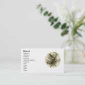 Audubon Cedar Waxwing Bird Visitenkarte (Stehend Vorderseite)