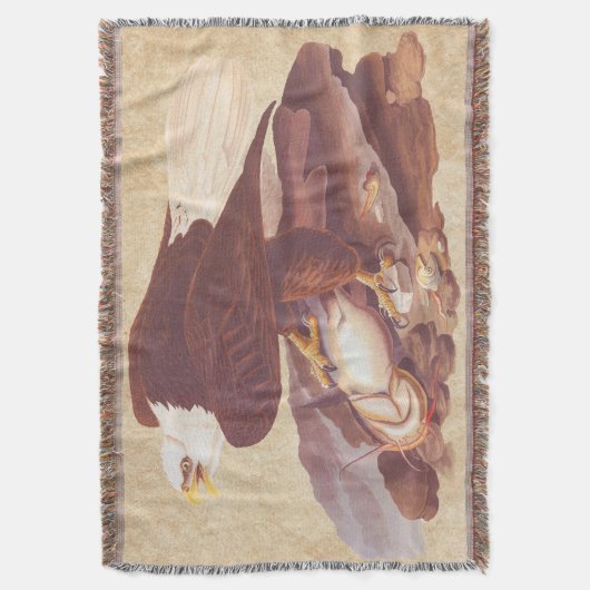 Audubon Classic Bald Eagle mit frischem Fisch Decke (Vorderseite Vertikal)