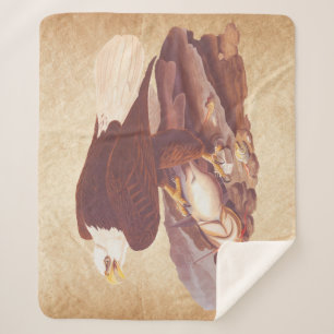 Audubon Classic Bald Eagle mit frischem Fisch Sherpadecke