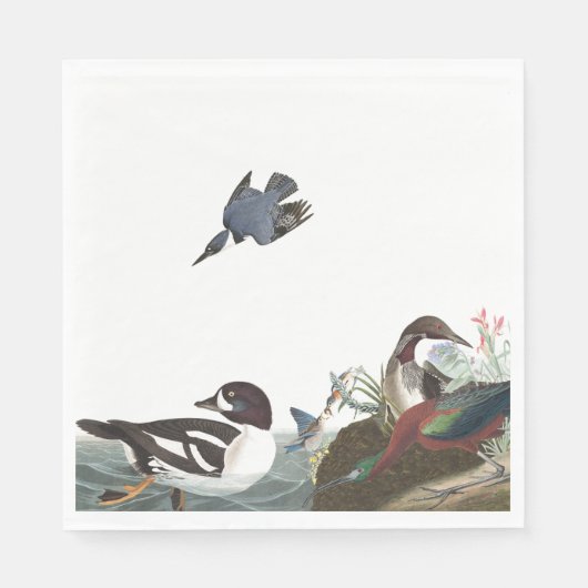 Audubon Collage Birds Wildlife Paper Napkins Serviette (Vorderseite)