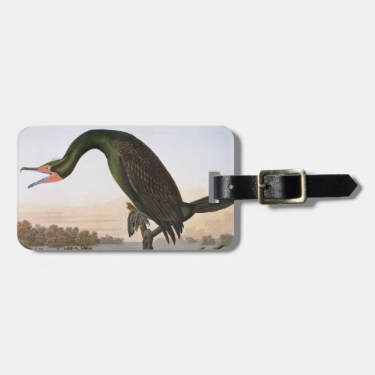 Audubon: Doppelter Kormoran mit Haube Gepäckanhänger (Vorderseite horizontal)