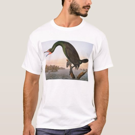 Audubon: Doppelter Kormoran mit Haube T-Shirt (Vorderseite)