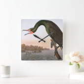Audubon: Double Crested Cormorant Quadratische Wanduhr (Zuhause)