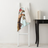 Audubon Downy Woodpecker Couple mit Blume Sherpadecke (Beispiel)