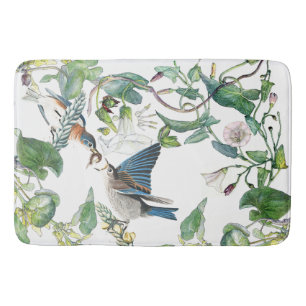 Audubon Drossel-Vogel-Blumen-Bad-Matte Badematte