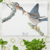 Audubon Drossel-Vogel-Blumen-Küchen-Tuch Geschirrtuch (Gefaltet)