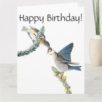 Audubon Drossel-Vogel-Tier-Geburtstags-Karte