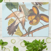 Audubon-Gelb-Kuckucksumpfe in Obstbaum Geschirrtuch (Gefaltet)