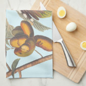 Audubon-Gelb-Kuckucksumpfe in Obstbaum Geschirrtuch (Viertel Falte)