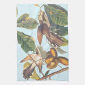 Audubon-Gelb-Kuckucksumpfe in Obstbaum Geschirrtuch (Vertikal)