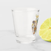 Audubon-Gelb-Kuckucksumpfe in Obstbaum Schnapsglas (Links)