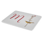 Audubon-Gelbvogel auf Blume mit Monogramm Schneidebrett (Ecke)