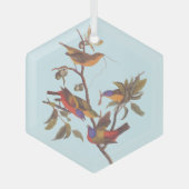 Audubon gemeißte Jagdvögel ist Wildpflanzenbaum Ornament Aus Glas (Vorderseite)