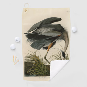 Audubon Graureiher-Marsch-Vogel Golfhandtuch