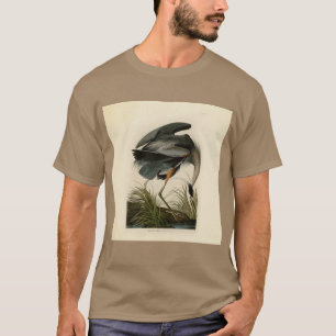 Audubon Graureiher-Marsch-Vogel T-Shirt